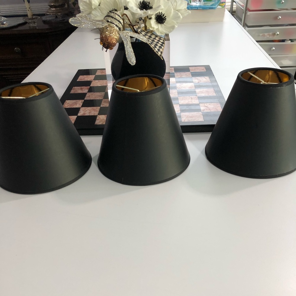 Mackenzie-Child's chandelier shade black